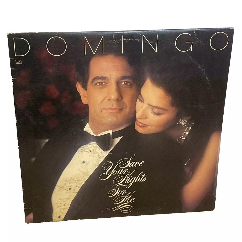 Placido Domingo Save Your Nights For Me (Vinyl, 1985) CBS FM 39866 VG+ LP Record